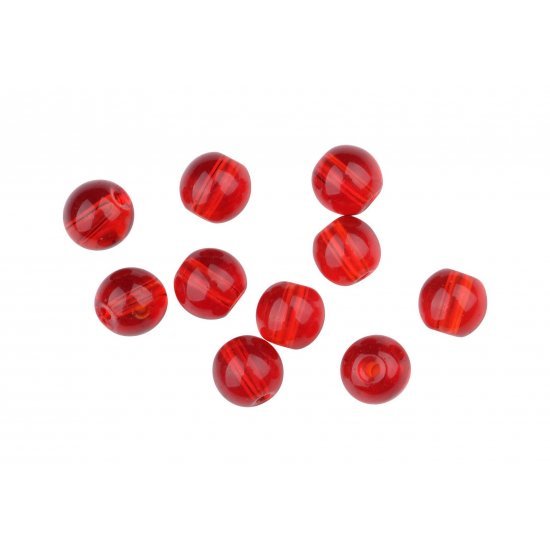 Perles rondes en verre lisse Spro Rubis rouge 6 mm