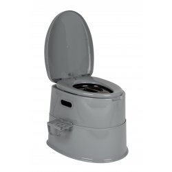 Bo-Camp Toilette portable divisible Hauteur dassise 45cm 7 litres Gris