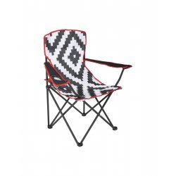 Bo-Camp Urban Outdoor Chaise pliant Madison Noir/Blanc