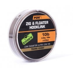 Fox Edges Zig and Floater Bas de Ligne Trans Kaki 15lb 100m