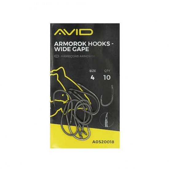 Avid Carp Armor Hameçons Jupe Wide Gape Sans Ardillon