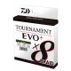 Daiwa Tournament X8 Tresse EVO+ Vert Foncé 0.08mm 270m