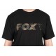 T-shirt Fox noir à logo camouflage