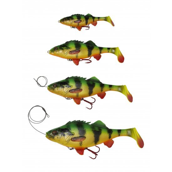 Savage Gear 4D Line Thru Perch Shad 20 cm 100 g Tigre de feu à évier lent