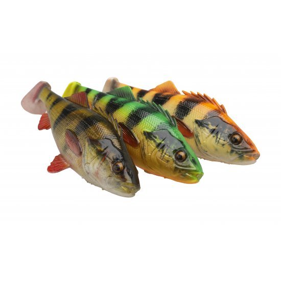 Savage Gear 4D Line Thru Perch Shad 20 cm 100 g Tigre de feu à évier lent