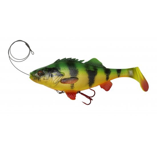 Savage Gear 4D Line Thru Perch Shad 20 cm 100 g Tigre de feu à évier lent