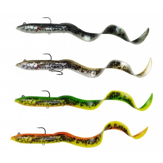 Savage Gear 4D Real Eel PHP 30cm 80g Coulant Noir Vert Perle