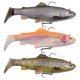 Savage Gear 4D Trout Rattle Shad 12,5 cm 35 g Évier moyen Truite arc-en-ciel