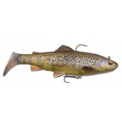 Savage Gear 4D Trout Rattle Shad 12,5 cm 35 g Moyen Évier Truite Brun Foncé