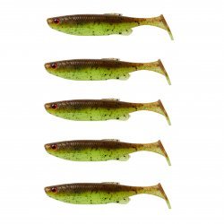 Savage Gear Fat Minnow T-Tail 10,5 cm 11 g Chartreuse Citrouille 5 pièces