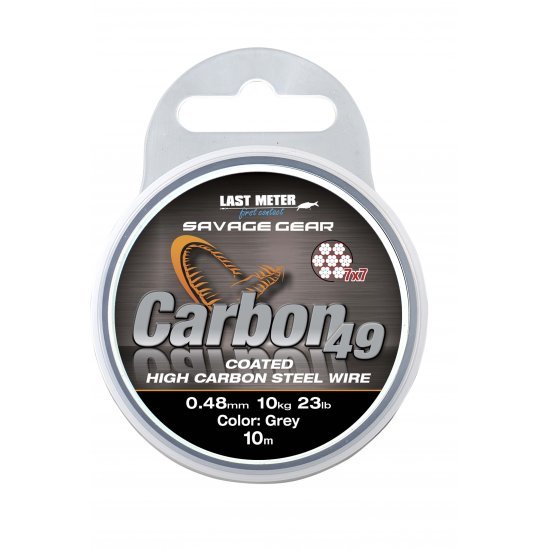 Savage Gear Carbon49 Steelwire 10m 0.70mm Enduit Gris