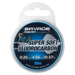 Savage Gear Super Soft Fluorocarbone Egi 25m 0.29mm Rose
