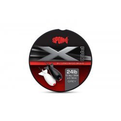 Spomb X Pro Tresse Gris 8+1 0.18mm 24lbs