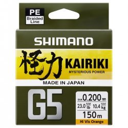 Shimano Kairiki G5 150m 0.15mm 5.5kg Orange