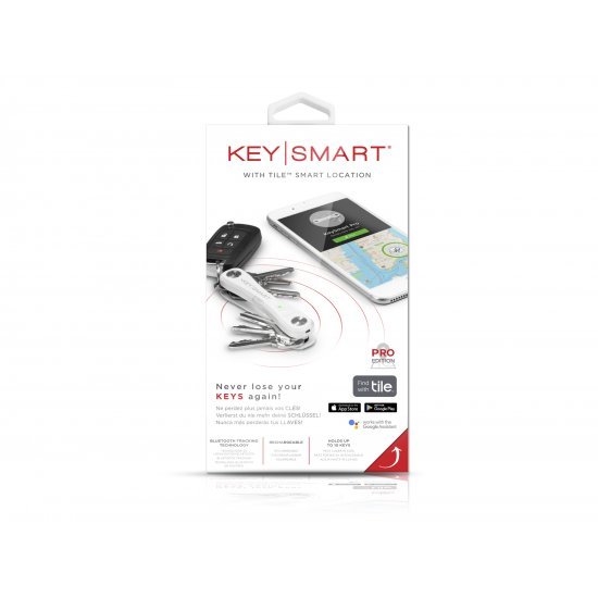 KeySmart Pro avec Tile Smart Blanc