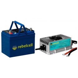 Batterie Rebelcell 12V70 AV et chargeur de batterie étanche 12.6V20A