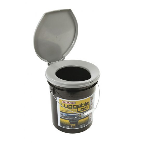 Reliance Seau WC Luggable Loo 19 litres Noir-Gris