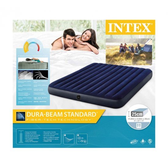 Intex Matelas gonflable Downy King 183x203x22cm