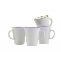 Gimex Linea Line Mug Or 350 ml 4 Pièces