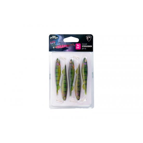 Fox Rage Slick Shad Ultra UV Épinoche 9cm 5 Pièces