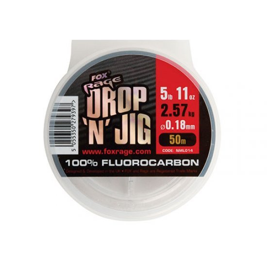 Fox Rage Drop & Jig Fluorocarbone 0.25mm 50m