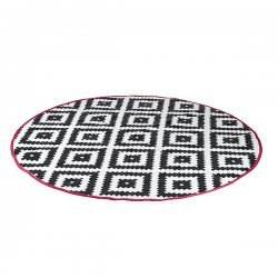 Bo-Camp Urban Outdoor collection Tapis Chill Falconwood Rond Noir Blanc
