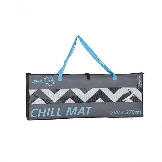 Bo-Camp Tapis Chill Wave L Noir et blanc